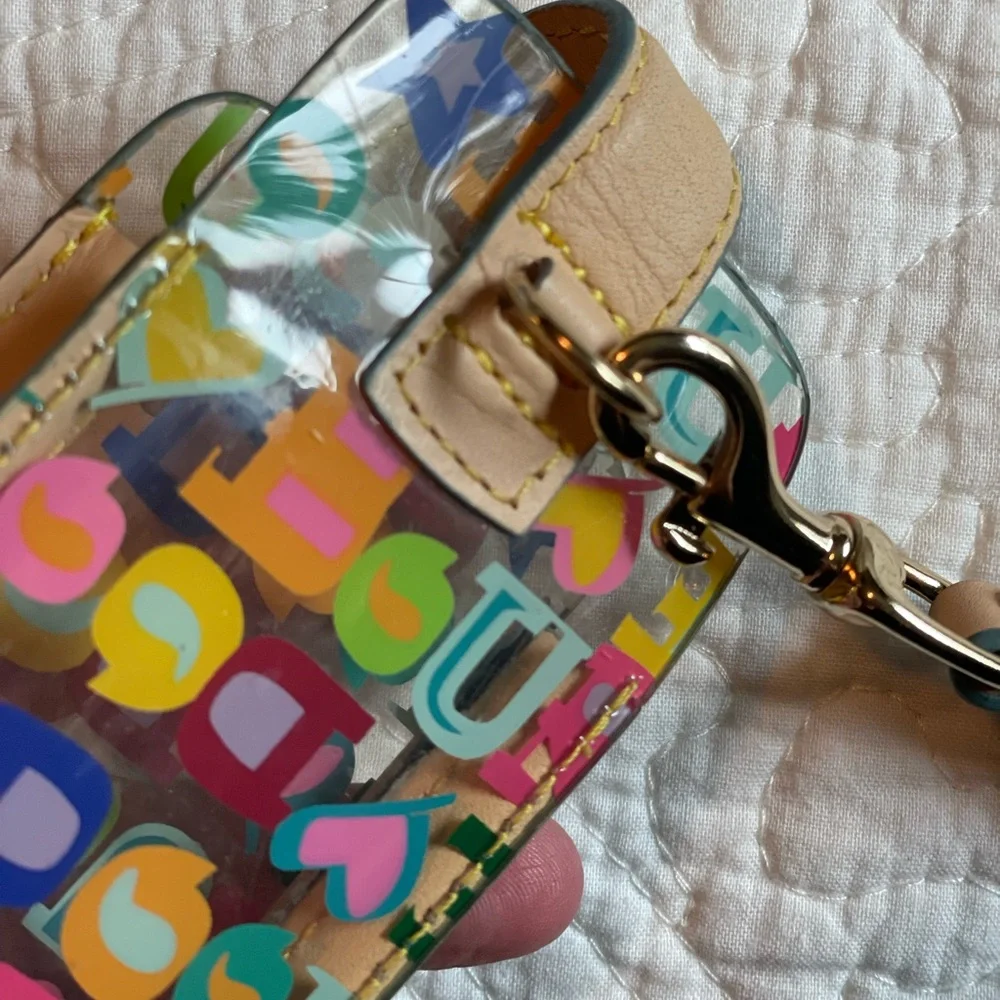 Dooney & Bourke Small PU Flip Phone Case Scribble Vintage Collector Item